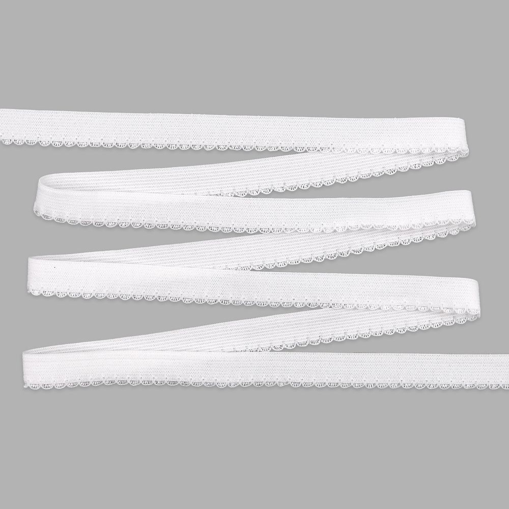 Резинка бельевая (ажурная) 15.0 мм / 50 метров, белый