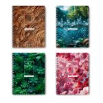 Тетрадь ученическая общая с двойной обложкой, A5 96 л. на гребне 65 г/м², белизна 100 %, 4 шт, клетка, 01209 Грани прекрасного, Светоч Т118