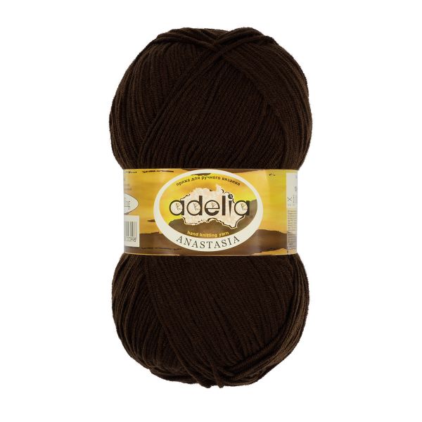 Пряжа Adelia Anastasia / уп.5 мот. по 100 г, 330м, 04 коричневый