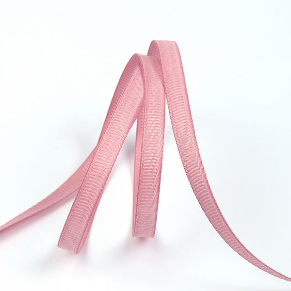 Лента репсовая (в рубчик) 6.0 мм, 158 гряз.розовый, уп. 27.42м