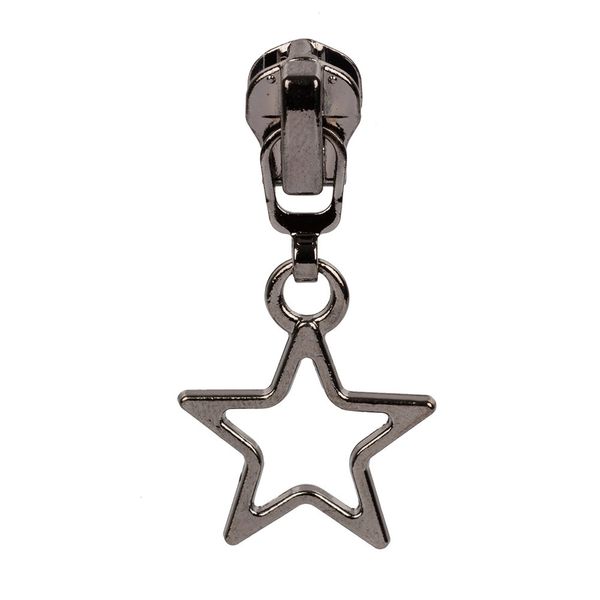 Слайдер (замок) для молнии металл Т3 (3 мм), автомат, 10 шт, черн.никель, Gamma ZAM 3M04