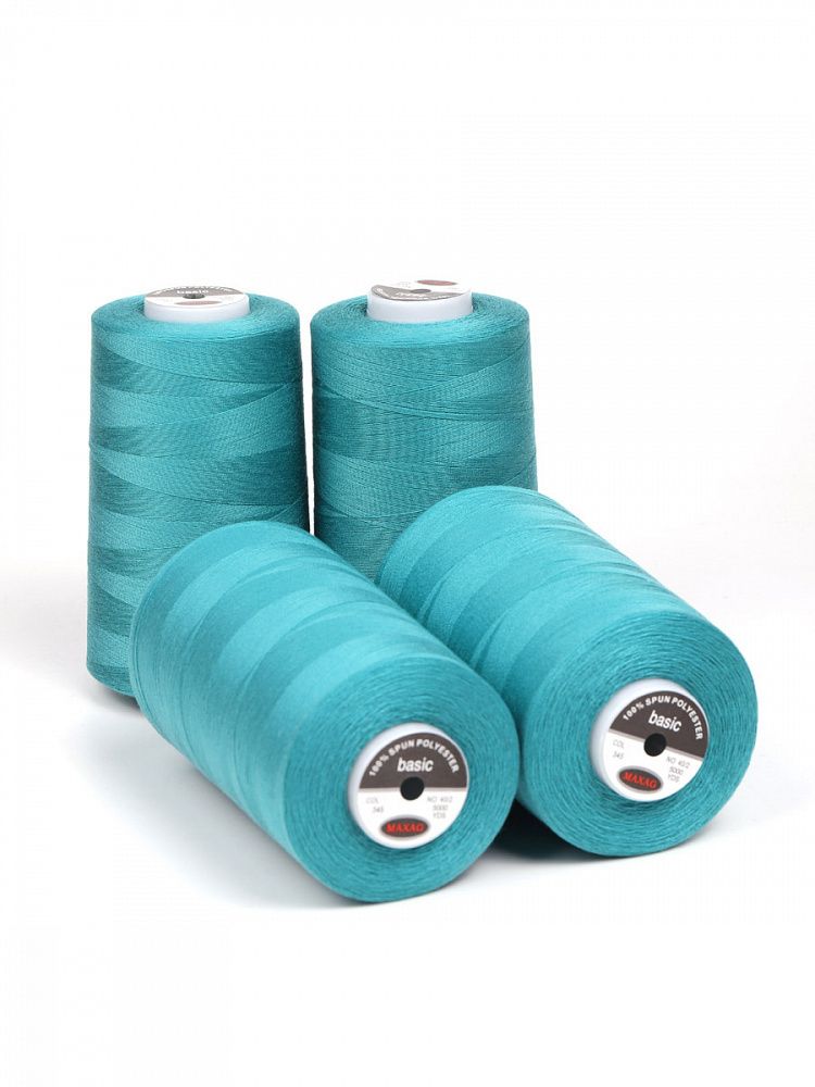 Нитки швейные Max 40/2, 4570 м (5000 ярд), 345 голубой / 4 бобины Нитки швейные Max 40/2, 4570 м (5000 ярд), 345 голубой / 4 бобины