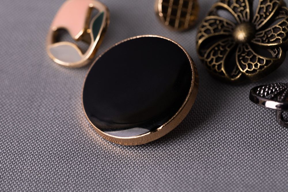 Пуговицы на ножке металл 22 мм, 6 шт, 30 золото, Blitz MB 0258