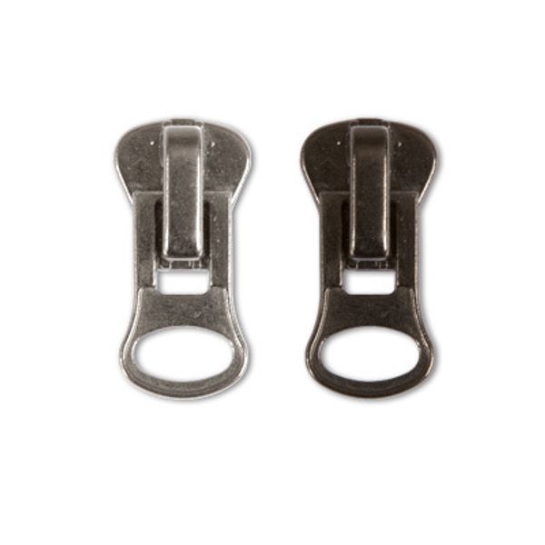 Слайдер (замок) для молнии металл Т8 (8 мм), автомат, 100 шт, никель, Gamma