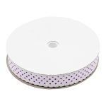 Лента декоративная Горох, 20.0 мм / 25±1 метров, (03 белый/фиолетовый), YH97