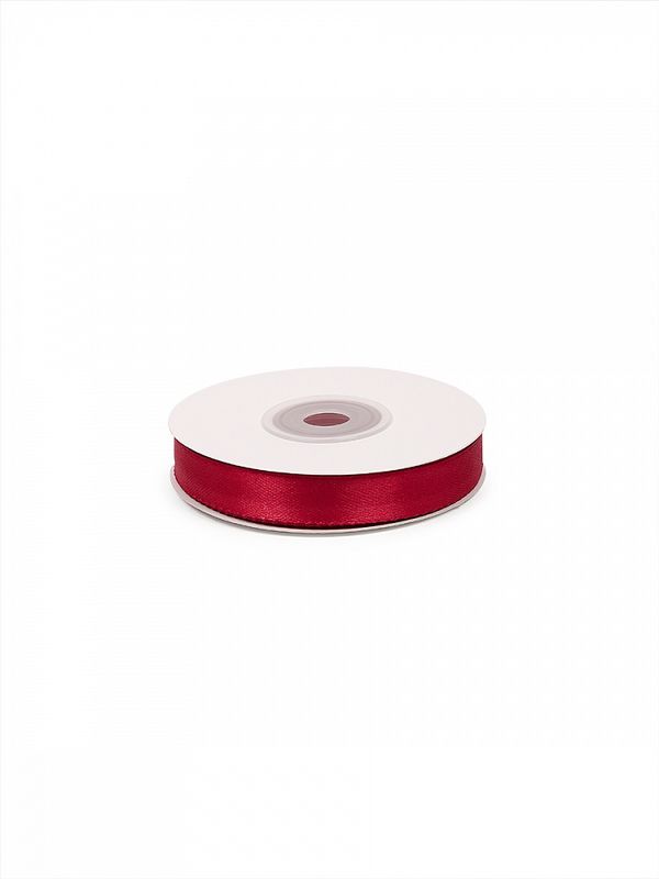 Лента атласная 1-сторонняя 12.0 мм / 22.5±1 метра, 3091 т.красный, Magic4Hobby