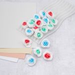 Цветочек-розочка из фоамирана 38 мм, микс №3, 3 цвета, 24 шт