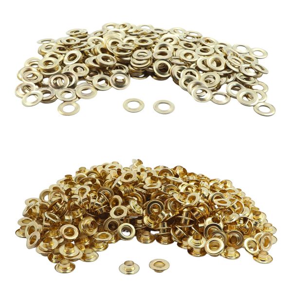 Люверсы металл ⌀_9.2 мм (внутр.), h6.32 мм (внутр.), №24, сталь, New Star, золото, уп≈1000 шт