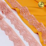 Кружево эластичное (стрейч) 30 мм, L839, цв.154 розовый персик уп.50м, Kruzhevo