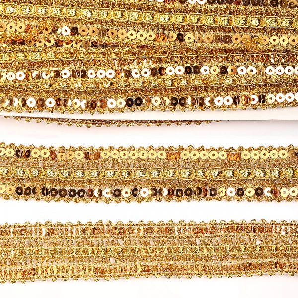 Тесьма отделочная 35 мм / 13.71 метров, TBY 902 цв.золото