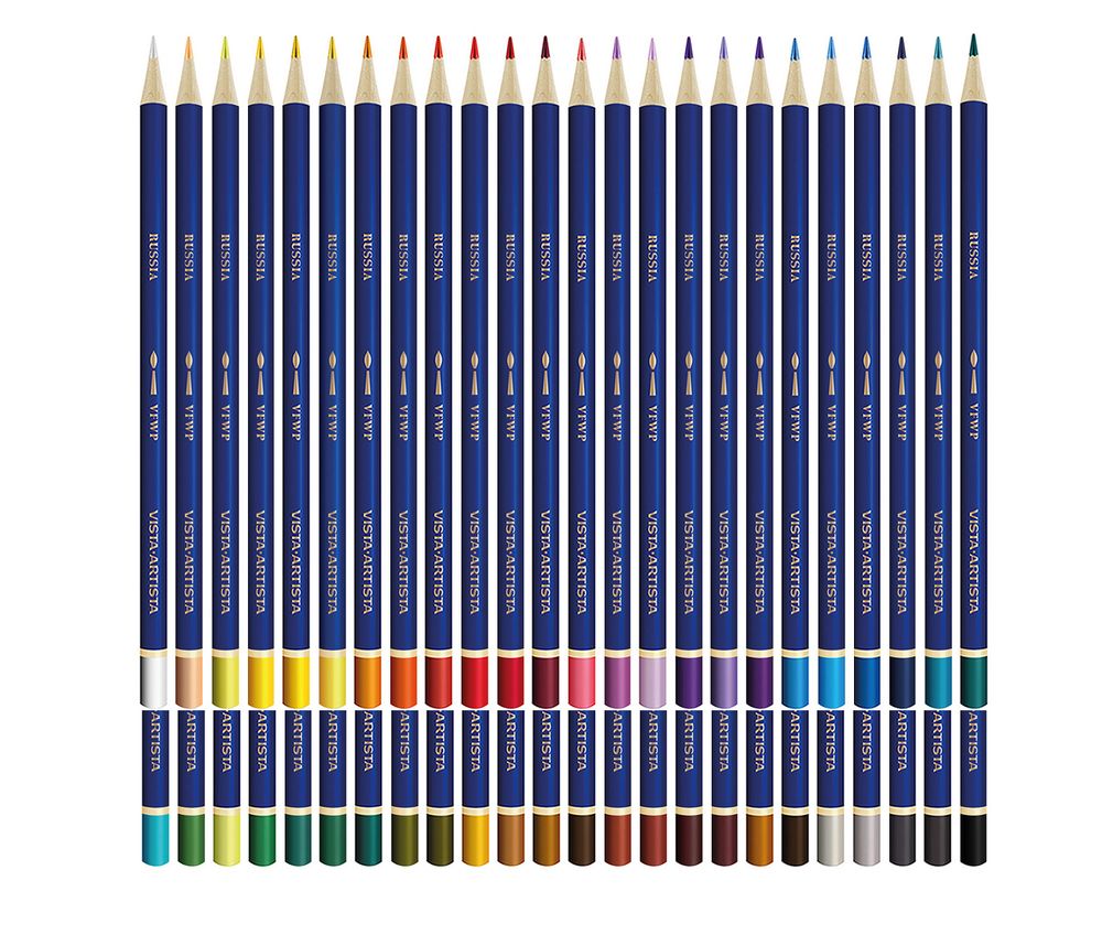 Карандаш акварельный набор заточенный 4х48 цв, Vista-Artista Fine VFWP-48