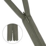 Молния потайная (скрытая) Т3 (3 мм) 1 зам., н/раз., 20 см, хаки, 31202 / 20, 10 шт