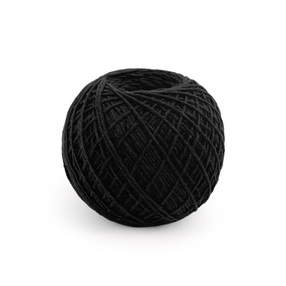 Шпагат х/б ⌀1.6 мм, 100% хлопок, 200 м, 01 черный, Gamma ШХ6