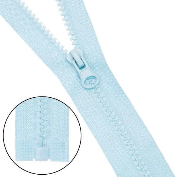 Молния трактор Т5 (5 мм) 1 зам., разъем., 60 см, 542 нежно-голубой, 10 шт