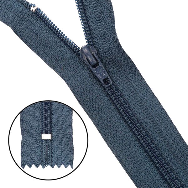 Молния спираль (витая) брючная Т4 (4 мм) 1 зам., н/раз., 20 см, автомат, цв.F321 т.серый, 10 шт