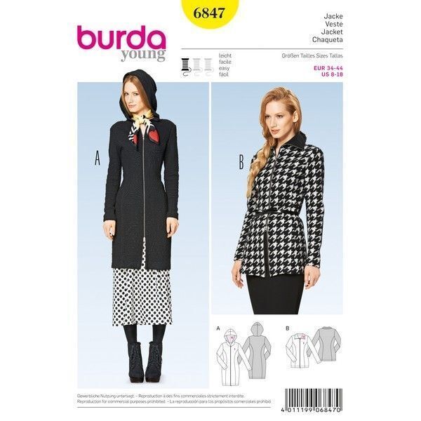Выкройка молодежная Burda (Бурда) №6847, 1 шт, 6847