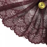 Кружево бельевое эластичное 195 мм / 3 м, 8034 цв.L076 сливовое вино, Kruzhevo