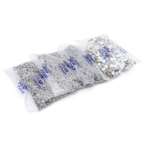 Кнопка рубашечная (джерси) закрытая ⌀7.8 мм, ≈1440 шт, МЕТАЛЛ, эмаль, 101 белый глянцевый, NEW STAR