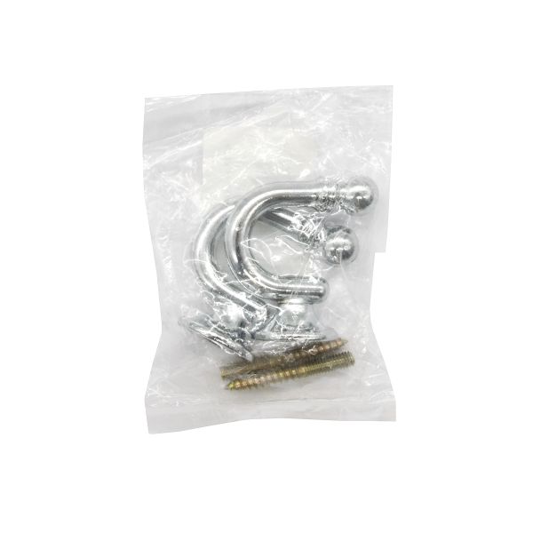 Крючки под подхваты ⌀19 мм, 4 серебро