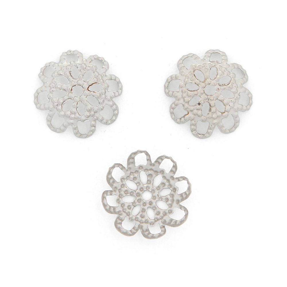 Шапочка для бусин 4AR204, 9мм 50 шт/упак, Astra&Craft (Никель)