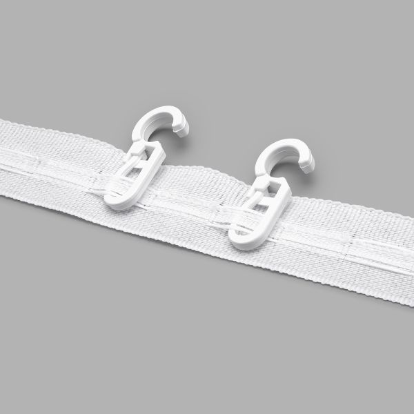 Лента (тесьма) шторная: сборка параллельная 25 мм / 100 метров, 613114