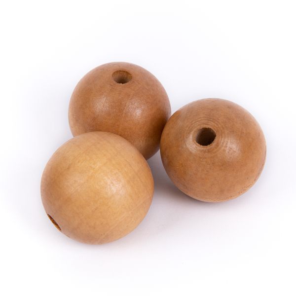 Бусины дерево ⌀35 мм, 30 шт, тёмное дерево, Zlatka HWBD-35