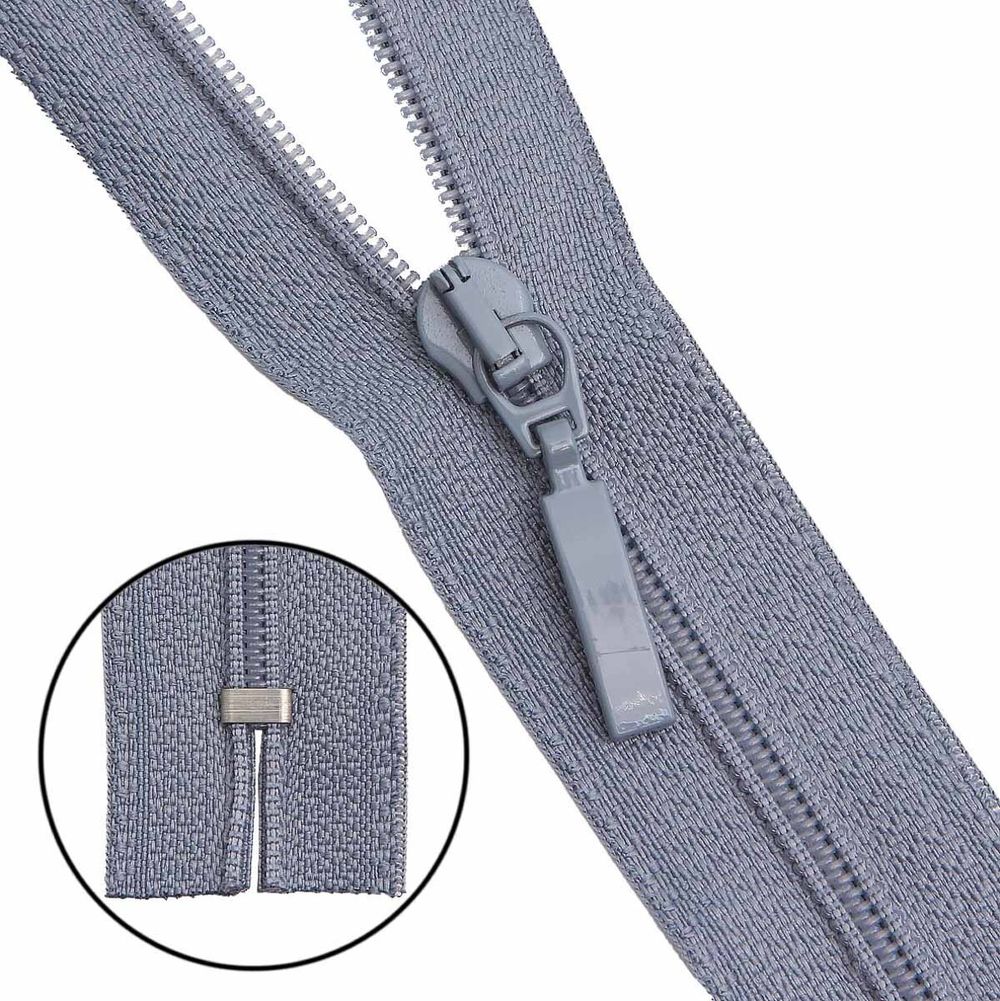 Молния спираль (витая) Arta Т5 (5 мм) 1 зам., н/раз., 18 см, цв. 243 серый, уп.10 шт