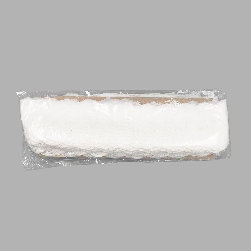 Кружево шитьё 58 мм / 13.72 м, 100% хлопок, неотбеленный