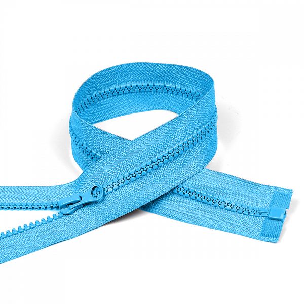 Молния трактор Т5 (5 мм) 1 зам., разъем., 60 см, усил.звено, цв.S144 т.голубой, 10 шт, Mzipp