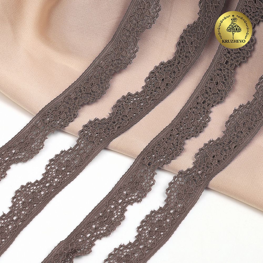 Кружево эластичное (стрейч) 8031 15мм цв.L1645 шиншилла, 50м, Kruzhevo