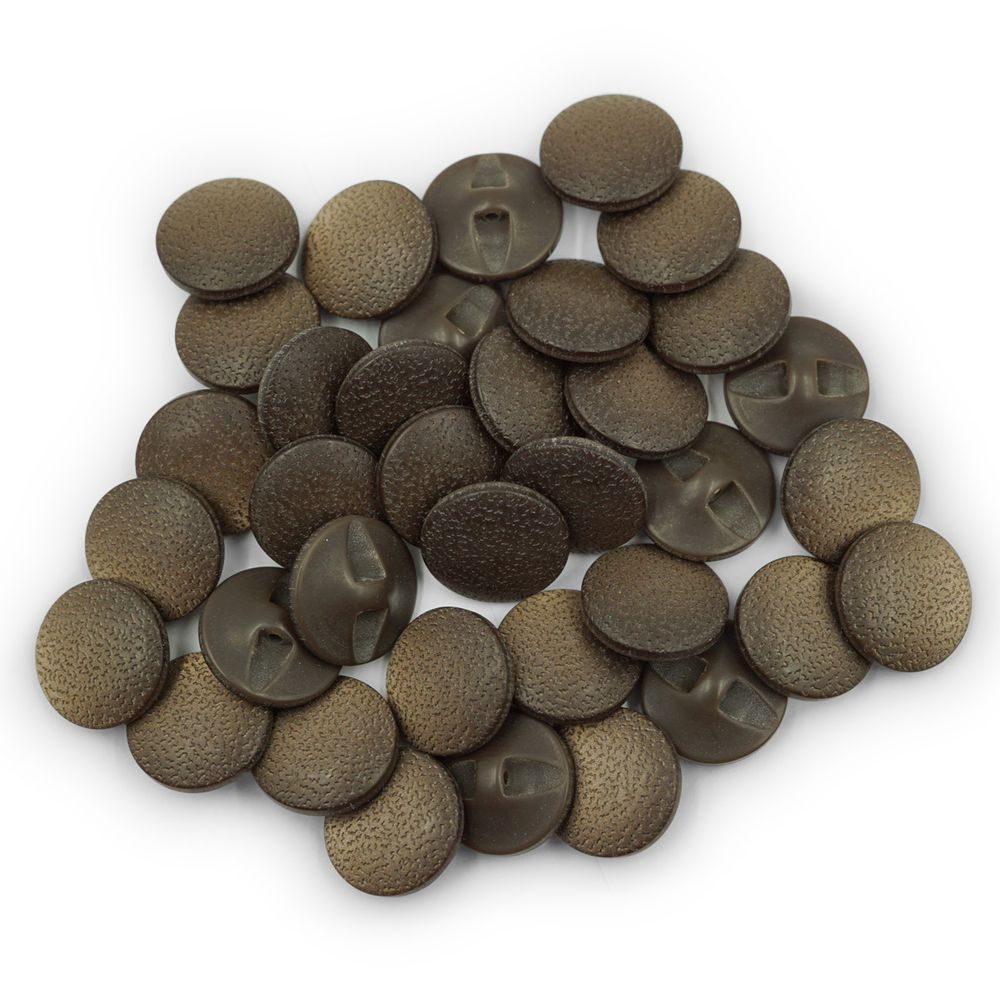 Пуговица 28L (18мм) на полуножке, пластик (04-brown (коричневый)), CB3637, 32 шт