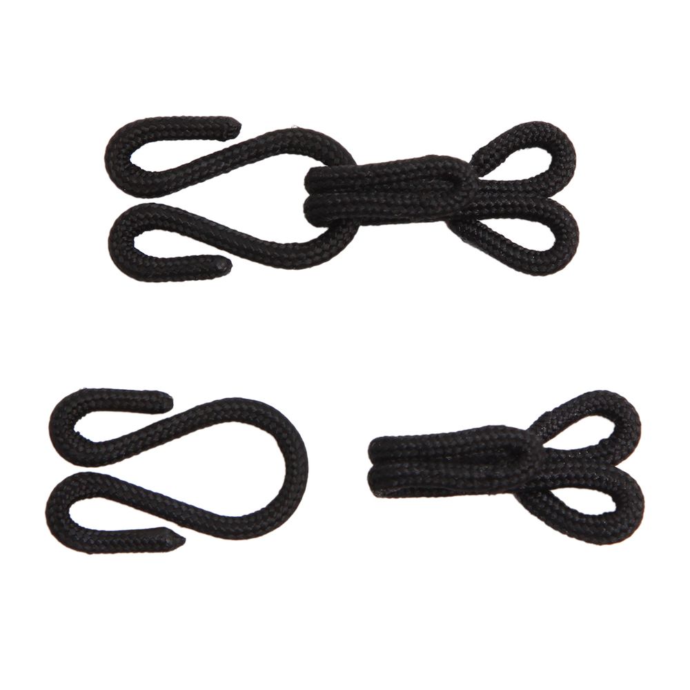 Крючки и петли в текстильной оплетке для меховой одежды, черные, упак. 2 компл, Hobby&amp;Pro, 5 упак