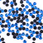 Стразы клеевые акрил 1.9-2.1 мм, 144 шт, SS06 т.голубой (capri blue), Zlatka RS/144