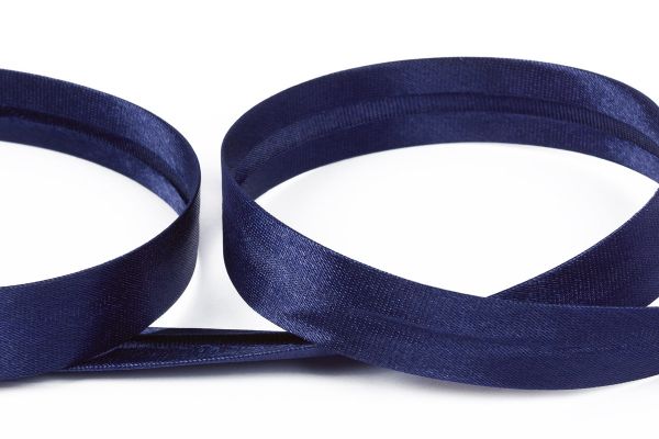 Косая бейка атласная 15 мм / 132±1 метра, 053 т.синий, Gamma GK-15P