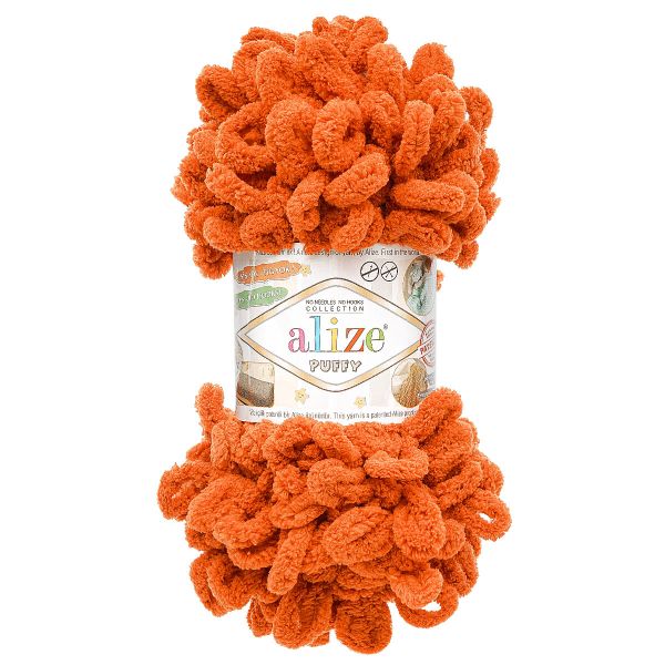 Пряжа Alize (Ализе) Puffy / уп.5 мот. по 100 г, 9м, 36 темный терракот