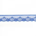 Кружево отделочное в стиле "трикотаж" 20 мм, диз. 1669 цв.11 синий, уп.27,4м