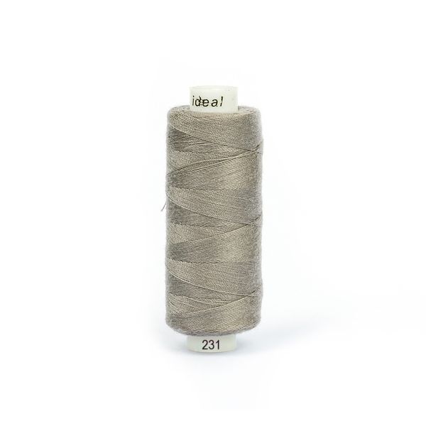 Нитки швейные бытовые Ideal 40/2, 366 м / 10 кат., 231 серый