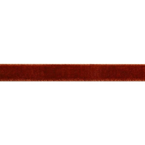 Лента бархатная (тесьма) 10.0 мм / 22.86±1 метров, (114 коричневый)