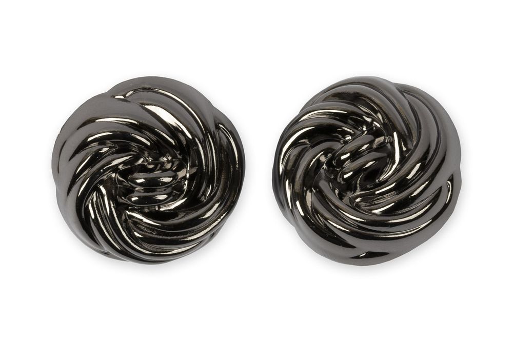 Пуговицы на ножке металл 25 мм, 6 шт, 06 черн.никель, Blitz MB 0243