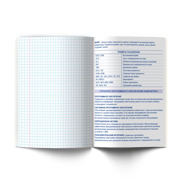 Тетрадь со справочным материалом Остров легенд, сплошной лак, A5+ 48 л. на скобе 65 г/м², белизна 100 %, 10 шт, клетка, 01320 Остров легенд Информатика, Светоч Т143