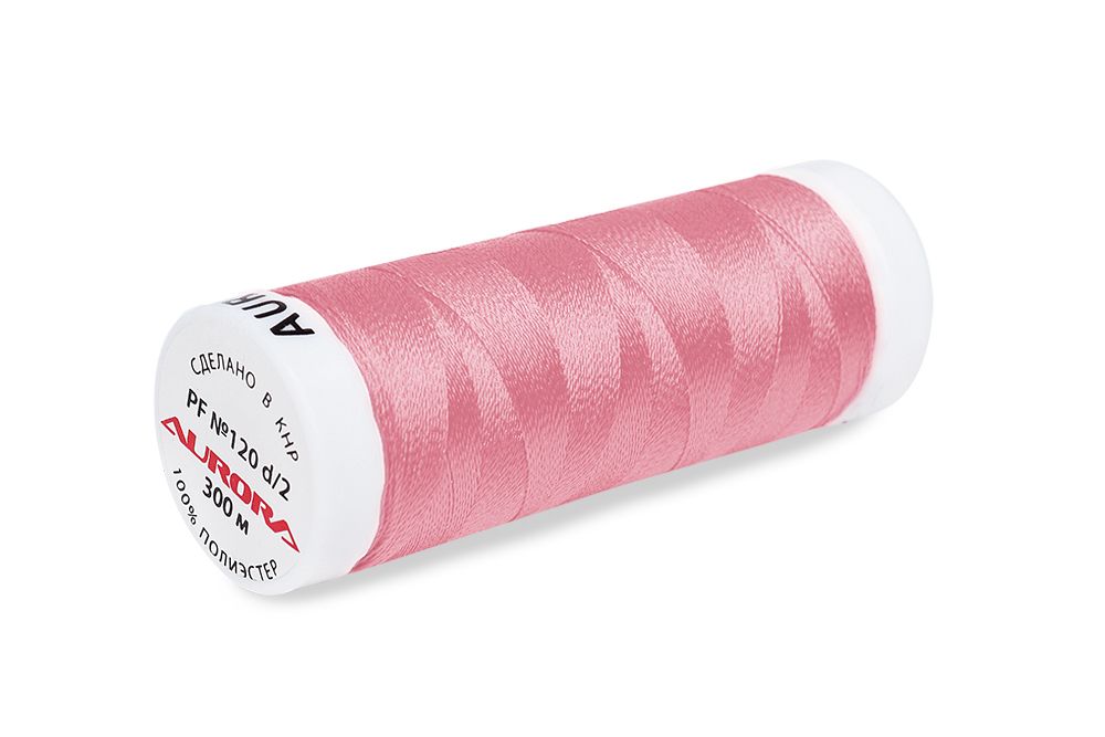 Нитки для креативных работ Aurora №120, 300 м, цв. PF104, 5 катушек