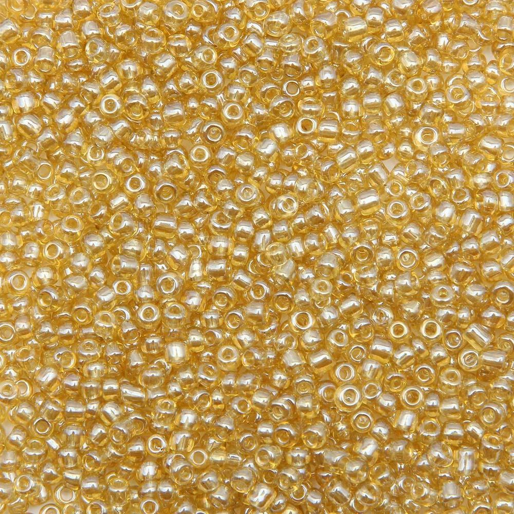 Бисер Astra&Craft 11/0 (2.1 мм), 200 г (10х20 г), цв. 102-О тем. золотой/прозрачный, глянцевый