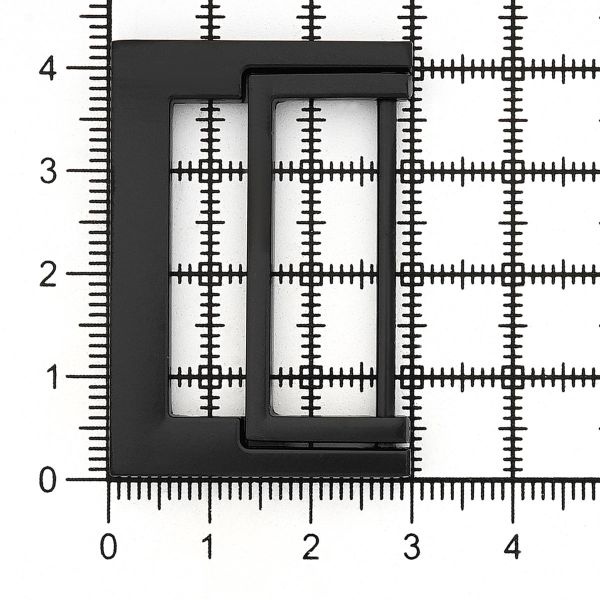 Пряжка прямоугольная 30 мм, металл (M.Black черный матовый), МТ_1871, 6 шт