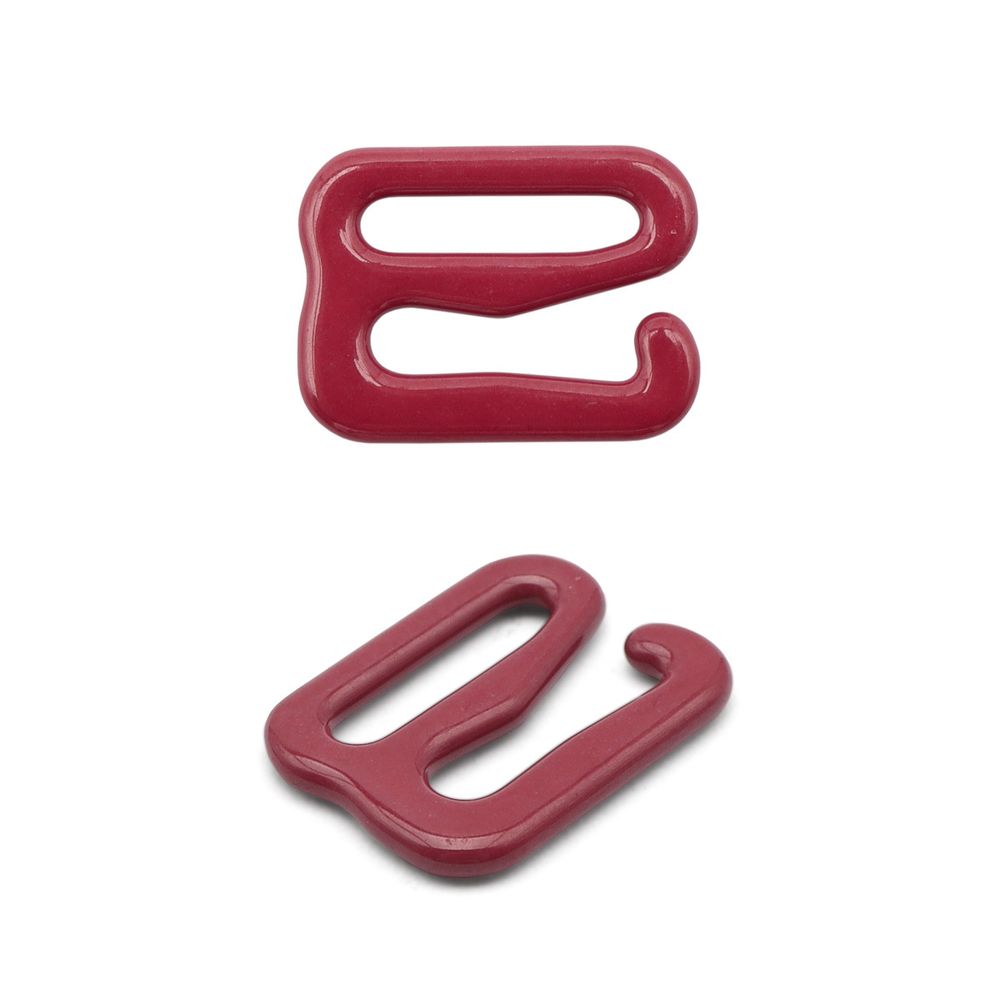 Крючки для бюстгальтера металл 9.5 мм, 20 шт, C520 темно-красный, ГВ1009