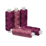 Нитки джинсовые бордо ассорти 5 катушек 250м