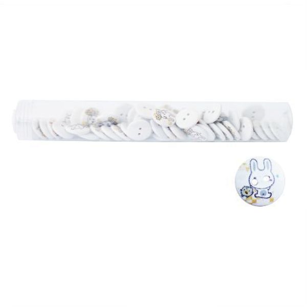 Пуговицы деревянные Мультяшные персонажи 18мм 50 шт, Зайка 2