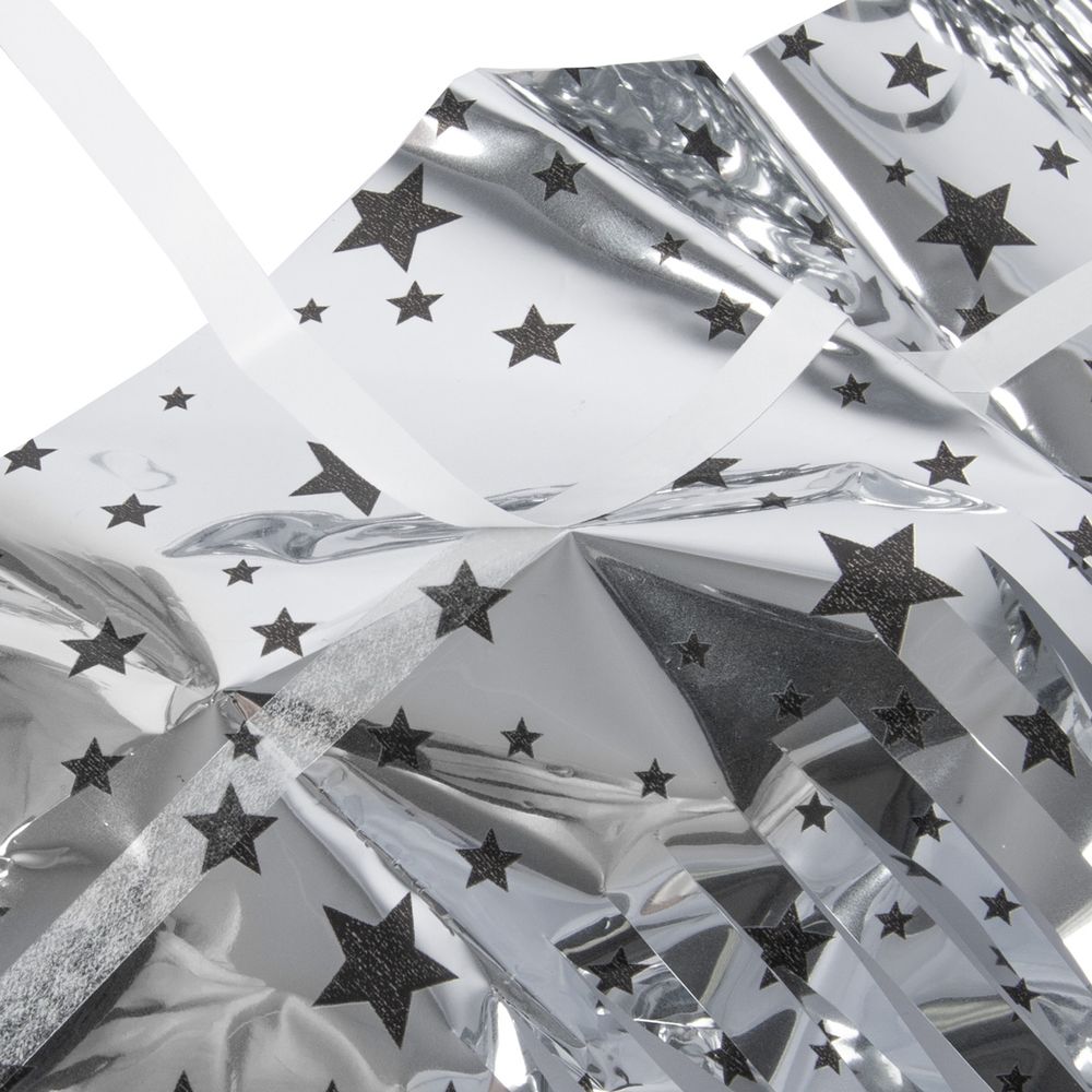 Занавес Дождик 100х200 см, 02_серебряные звёзды, Boomzee GBZ-13