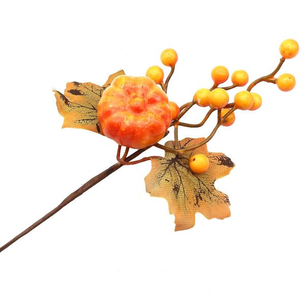Ветка кленовая с ягодами и тыквой, 24см