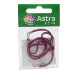 Шнур с замком замшевый, 2мм, 45см. Astra&Craft (6067 розовый), 65237