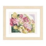 Набор для вышивания нитками Lanarte, Герань 49х41см